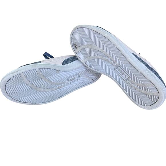Puma Women's Glitter Lace-up Sneakers Blue, White and Soft White Size 7 Medium - Picture 5 of 7